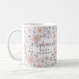 Taza De Café Ditsy Floral Baby Shower Mug personalizado