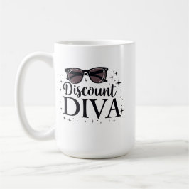 Taza De Café Diva de las Ofertas - Reina de Compras Chic y Astu
