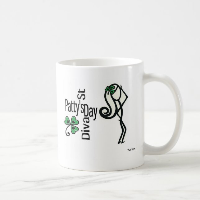 Taza De Café diva de los pattys del st (Derecha)