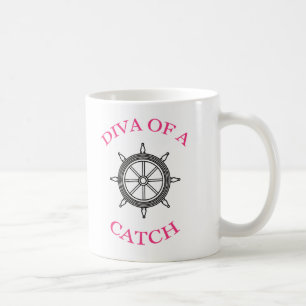 TAZA DE CAFÉ DIVA DE UNA LOCA DE CAPTURA