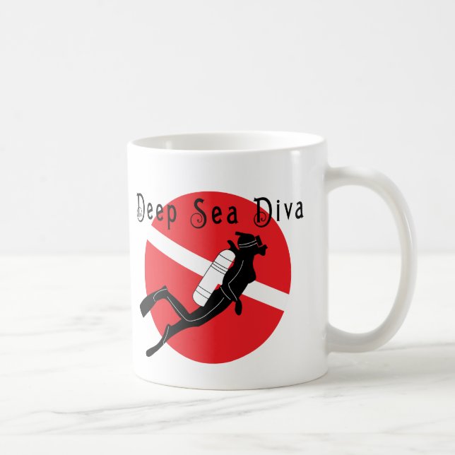 Taza De Café Diva del mar profundo (Derecha)