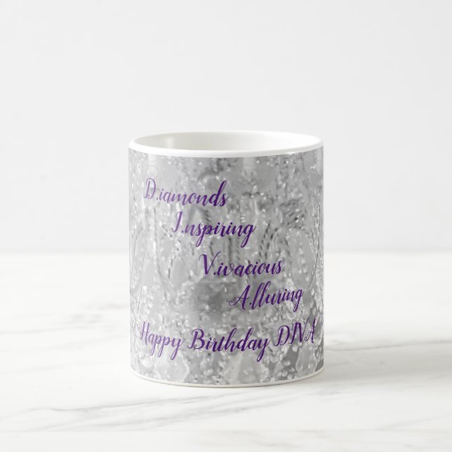 Taza De Café DIVA Life Lights Happy Birthday Classic Mug (Centro)