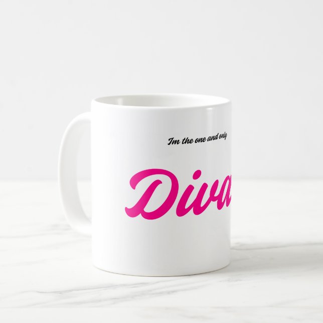 Taza De Café  Diva – Pink Coffee Mug (Anverso izquierdo)