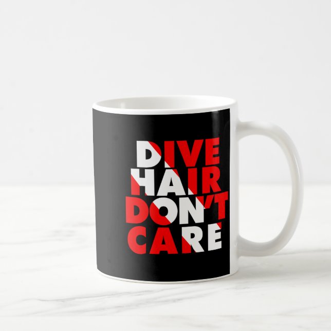 Taza De Café Dive Hair Don't Care  (Derecha)
