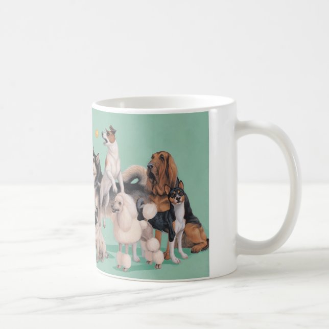Taza De Café Diversidad de la raza del perro (Derecha)