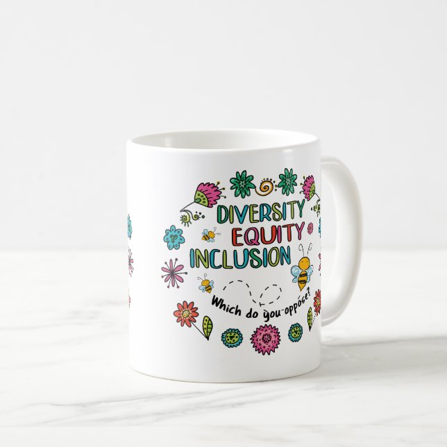Taza De Café Diversidad Equidad Inclusión (Anverso derecho)