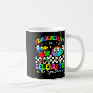Taza De Café Diversidad neurodivergente cerebro autismo concien