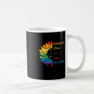 Taza De Café Diversidad Paz Equidad Inclusión de Amor - Arcoiri