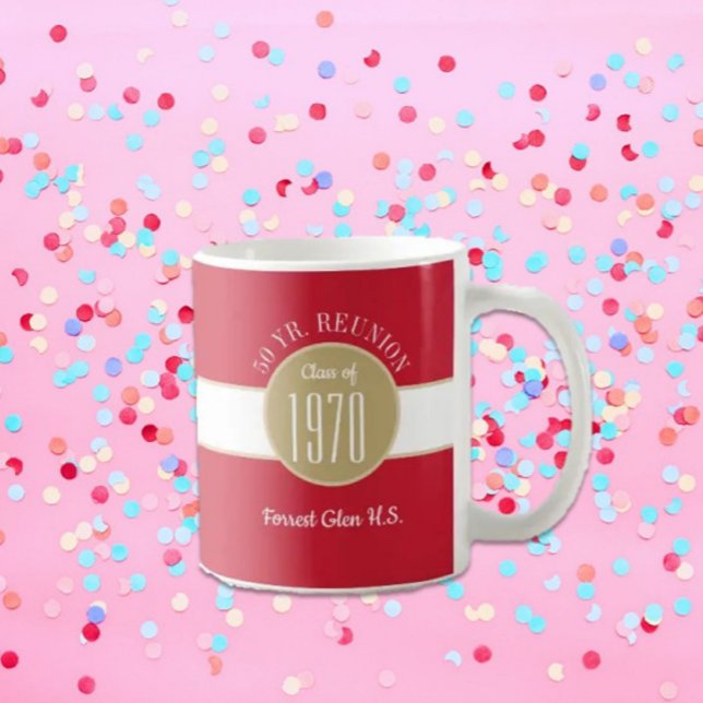 Taza De Café ¡Diversión! 50 años de clase reunion café mug (More colors available! Or create your own.)