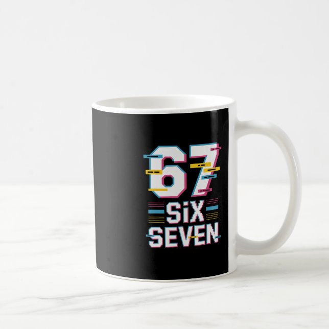 Taza De Café Diversión 6 7 Seis Siete Meme  (Derecha)
