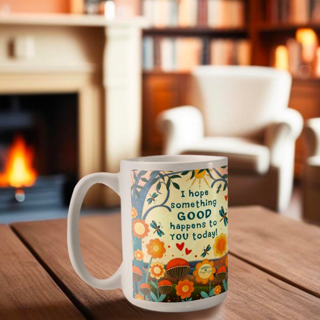 Taza De Café Diversión Algo Buena Cita Inespiritualidad Floral (Subido por el creador)