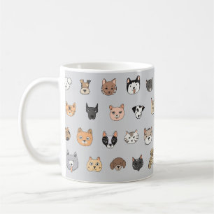 Taza De Café Diversión animal: perros gatos mezcla de doodle