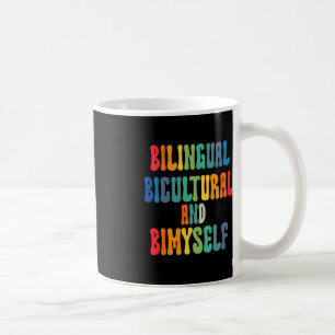 Taza De Café Diversión Bilingüe Bicultural Y Bimyself ASL Deaf