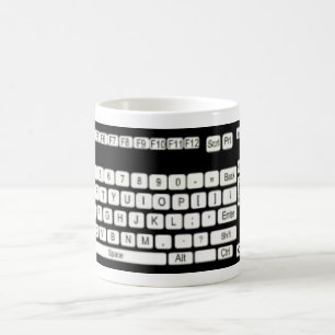 Taza De Café Diversión de arte de teclado para computadoras