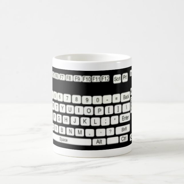 Taza De Café Diversión de arte de teclado para computadoras (Centro)