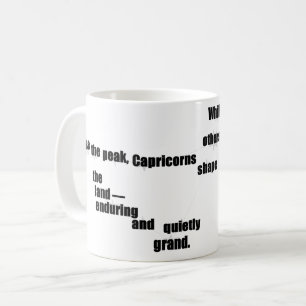 Taza De Café Diversión de Capricornio y diseño inspirador de re