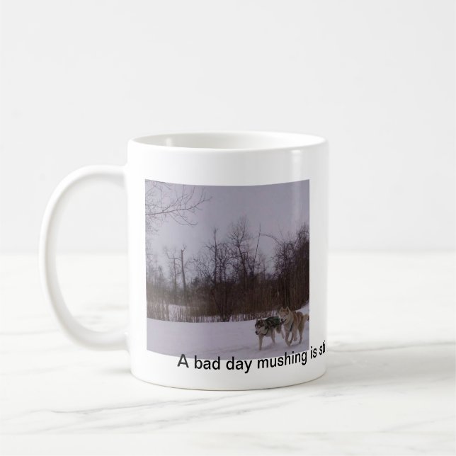 Taza De Café Diversión de Dogsledding (Izquierda)