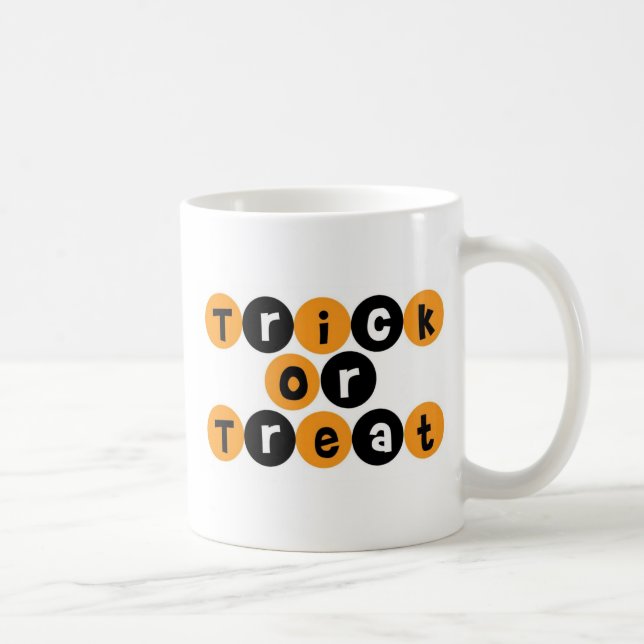 Taza De Café Diversión de Halloween del truco o de la (Derecha)