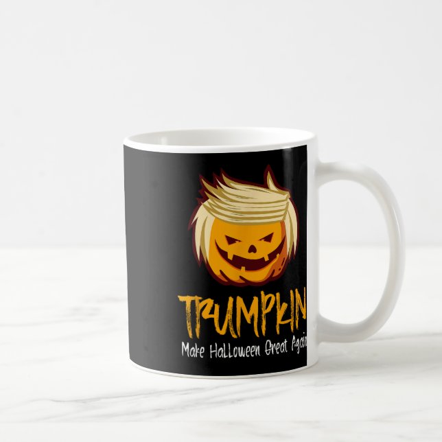 Taza De Café Diversión de Halloween Donald Trump disfraz idea d (Derecha)