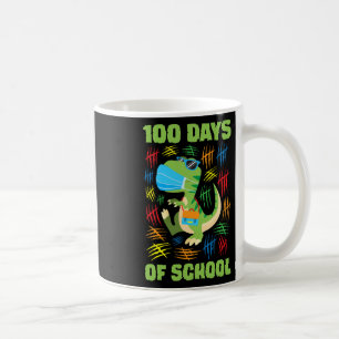 Taza De Café Diversión De La Máscara De Cara 100 Días De Chicas