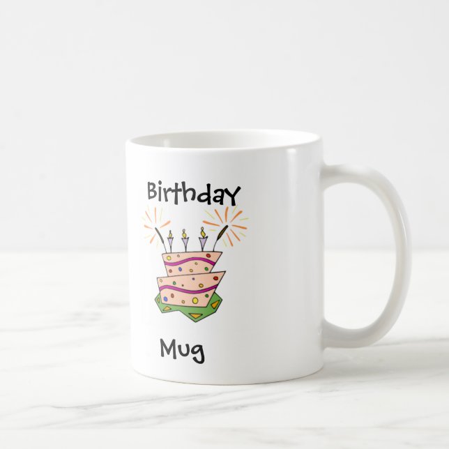 Taza De Café Diversión de la torta de cumpleaños (Derecha)