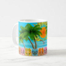 Taza de café Diversión de Verano en la Playa