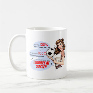 Taza De Café Diversión futbolística terrible Camiseta retro Sas