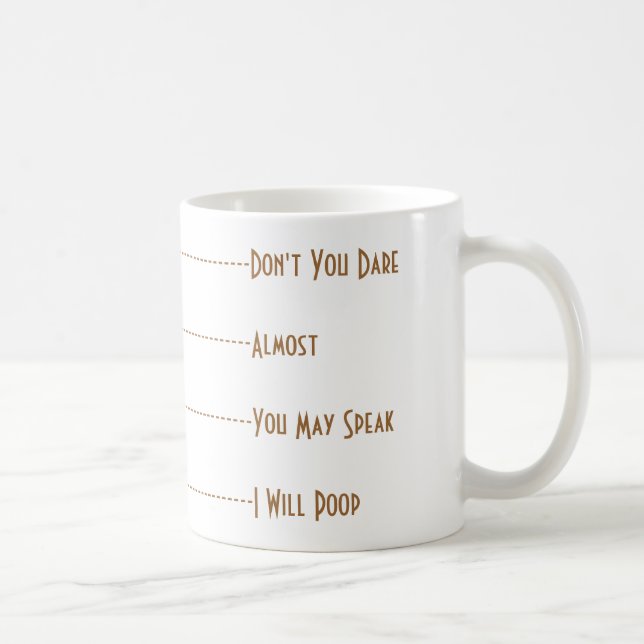 Taza De Café Diversión loca del regalo del chiste del impulso (Derecha)