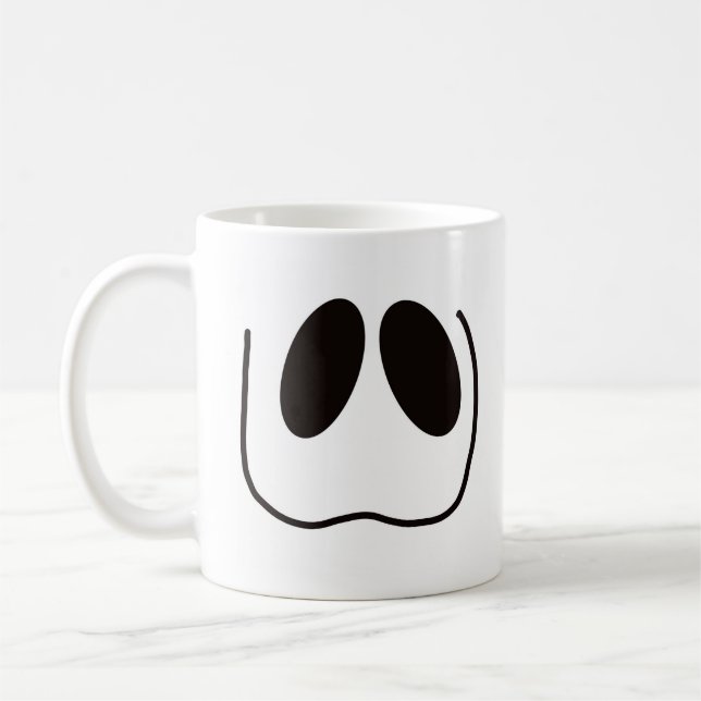 Taza De Café Diversión, miedo, rostro fantasma para Halloween (Izquierda)