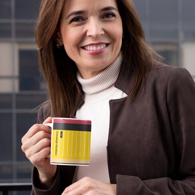 Taza De Café Diversión personalizada del profesor de lápiz nº 2 (Subido por el creador)