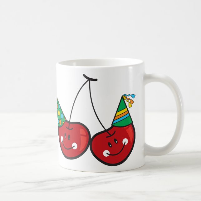 Taza De Café Diversión personalizado y dulces rojos con Gorras  (Derecha)