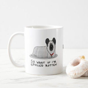 Taza De Café Diversión satina de Skye Terrier (plata)