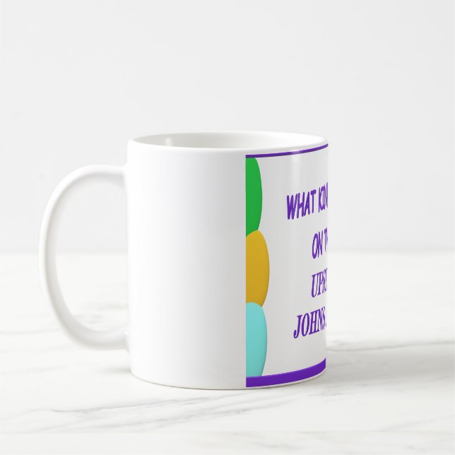 Taza De Café Diversión y risas mensaje impresión y globos (Izquierda)