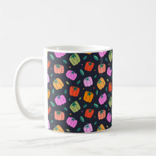 Taza De Café Diversos pimientos, patrón sin soldadura, pipa dul
