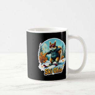 Taza De Café Divertida Aventura De Invierno En La Ardilla De Es