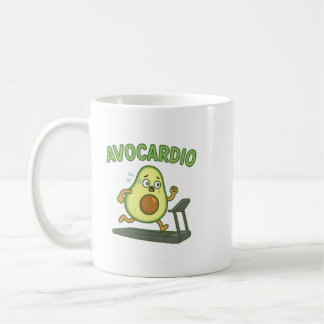 Taza de café divertida Avocardio para fitness y ag