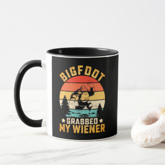 Taza de café divertida Bigfoot agarró mi salchicha