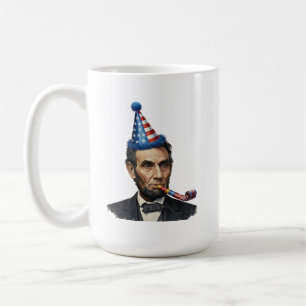 Taza De Café Divertida Celebración de la Fiesta de Abraham Linc