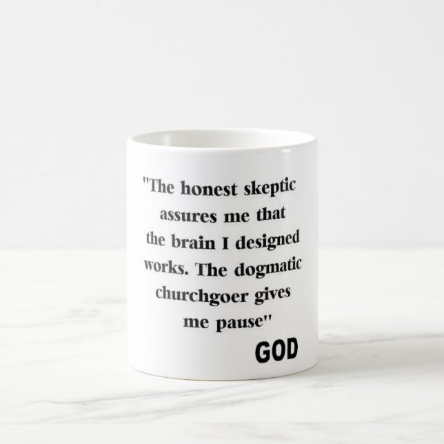 Taza De Café divertida cita anti-religión (Centro)