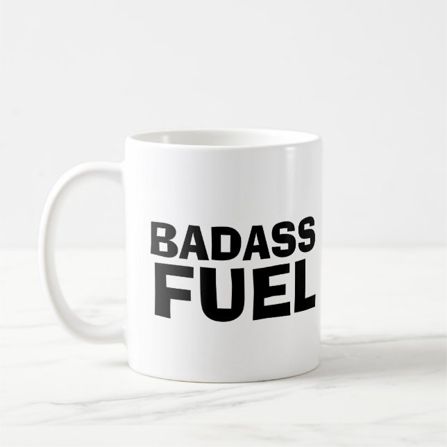 TAZA DE CAFÉ DIVERTIDA CON COMBUSTIBLE DE CHICA MA (Izquierda)