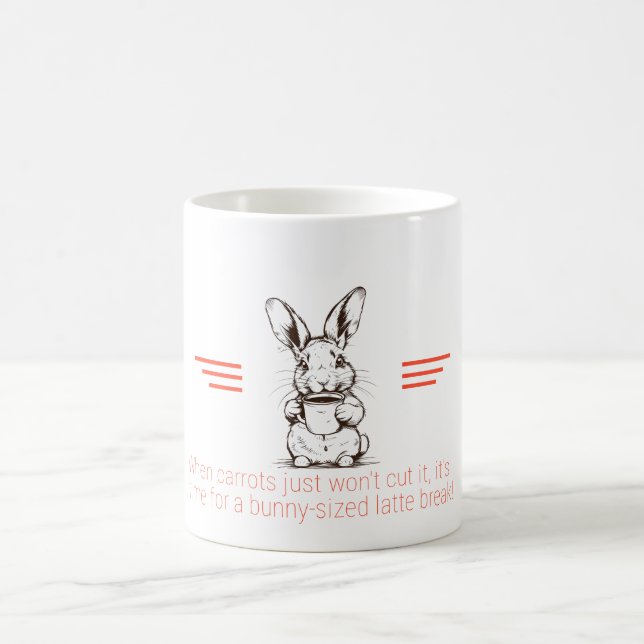 Taza de café divertida con conejo, cita para amant (Centro)