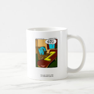 Taza de café divertida con dibujo animado de psiqu