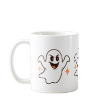 Taza de café divertida con fantasma espeluznante