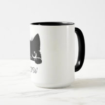 Taza De Café Divertida Con Gato Bebiendo Café