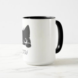 Taza De Café Divertida Con Gato Bebiendo Café