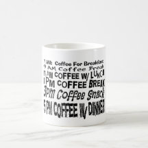 Taza de café divertida con horario de descanso par