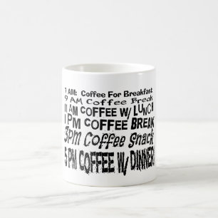 Taza de café divertida con horario de descanso par