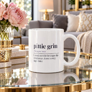 Taza De Café Divertida Con Lengua Fuera De Pittie