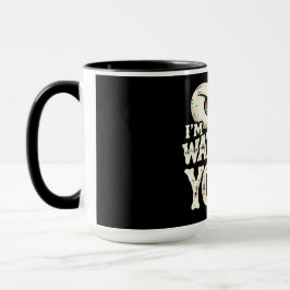 Taza de café divertida con ojos retro "TE ESTOY VI