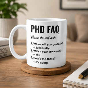 Taza de café divertida con preguntas frecuentes so